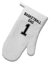 Basketball Dad Jersey White Printed Fabric Oven Mitt by TooLoud-Oven Mitt-TooLoud-White-Davson Sales