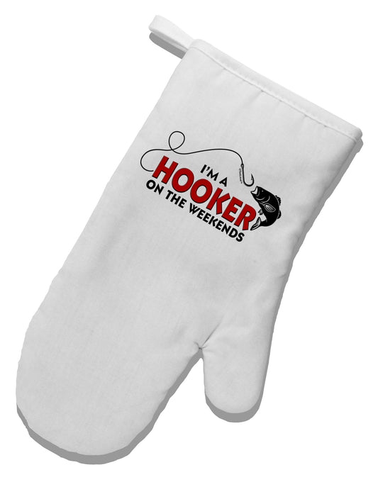 I'm A Hooker White Printed Fabric Oven Mitt-Oven Mitt-TooLoud-White-Davson Sales