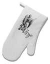 Virgo Illustration White Printed Fabric Oven Mitt-Oven Mitt-TooLoud-White-Davson Sales