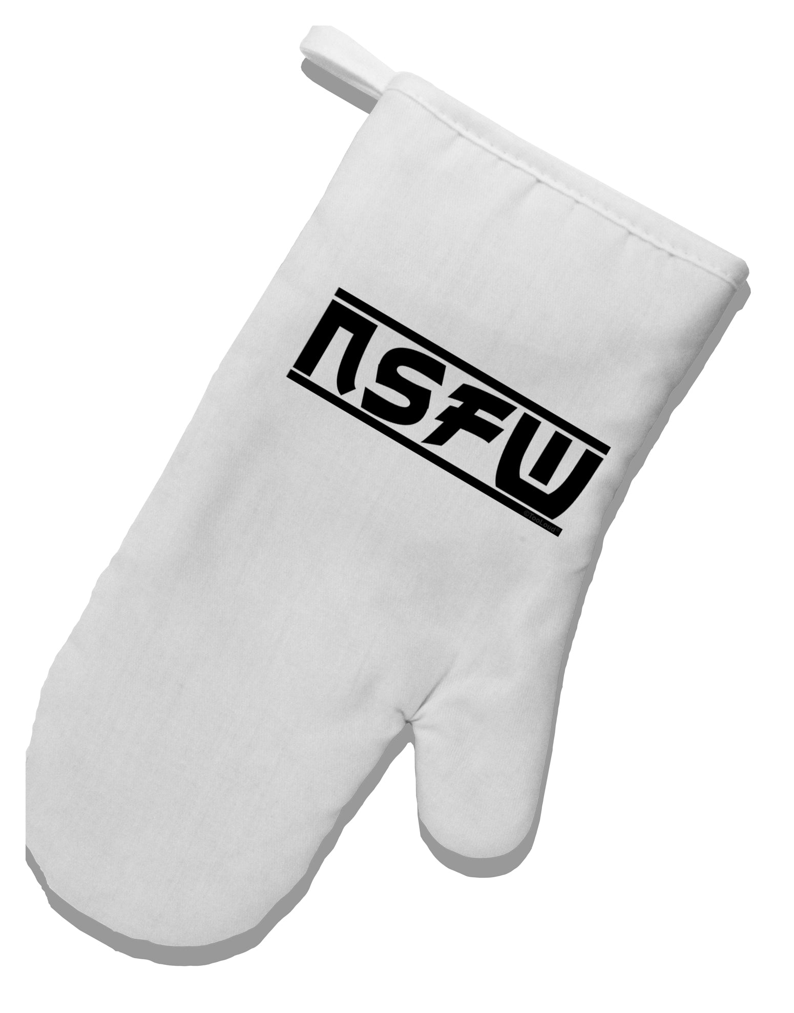 NSFW Not Safe For Work White Printed Fabric Oven Mitt by TooLoud-Oven Mitt-TooLoud-White-Davson Sales