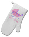 It's a Girl - Baby Carriage White Printed Fabric Oven Mitt-Oven Mitt-TooLoud-White-Davson Sales