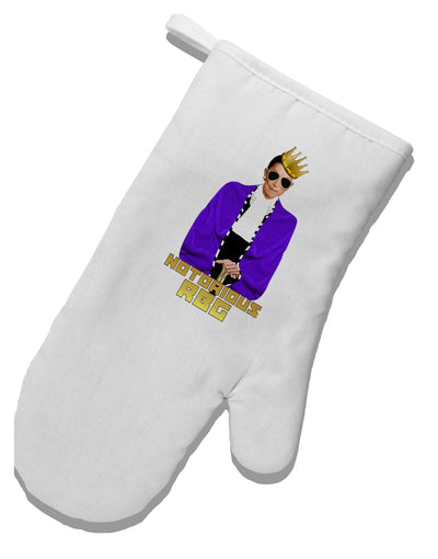 Notorious RBG White Printed Fabric Oven Mitt by TooLoud-Oven Mitt-TooLoud-White-Davson Sales