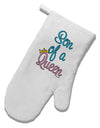 Son of a Queen - Matching Mom and Son Design White Printed Fabric Oven Mitt by TooLoud-Oven Mitt-TooLoud-White-Davson Sales