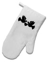 Two Turtle Doves White Printed Fabric Oven Mitt-Oven Mitt-TooLoud-White-Davson Sales