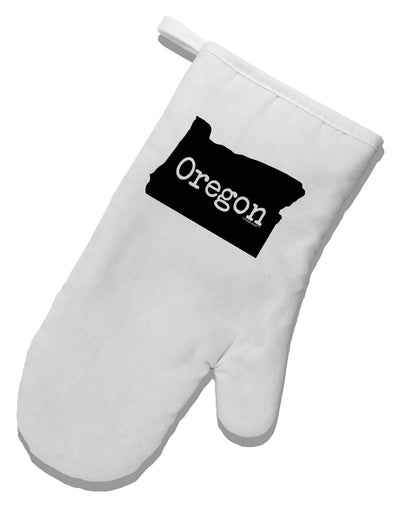 Oregon - United States Shape White Printed Fabric Oven Mitt by TooLoud-Oven Mitt-TooLoud-White-Davson Sales