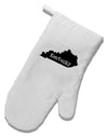 Kentucky - United States Shape White Printed Fabric Oven Mitt-Oven Mitt-TooLoud-White-Davson Sales