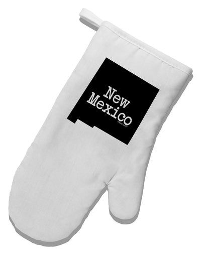 New Mexico - United States Shape White Printed Fabric Oven Mitt by TooLoud-Oven Mitt-TooLoud-White-Davson Sales