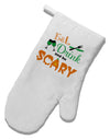 Eat Drink Scary Green White Printed Fabric Oven Mitt-Oven Mitt-TooLoud-White-Davson Sales