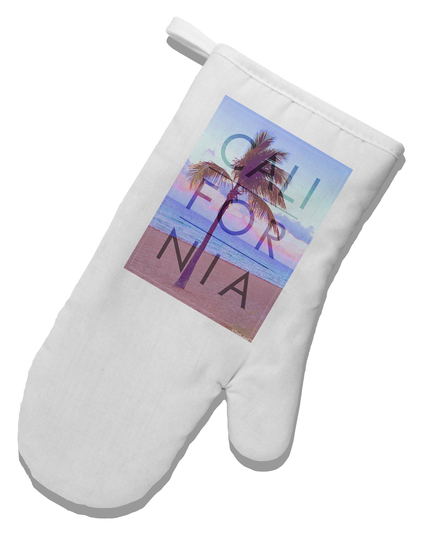 California Beach Filter White Printed Fabric Oven Mitt-Oven Mitt-TooLoud-White-Davson Sales