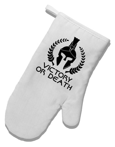 Spartan Victory Or Death White Printed Fabric Oven Mitt-Oven Mitt-TooLoud-White-Davson Sales