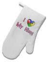 I Heart My Niece - Autism Awareness White Printed Fabric Oven Mitt by TooLoud