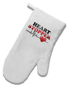 Heart Stopper White Printed Fabric Oven Mitt-Oven Mitt-TooLoud-White-Davson Sales