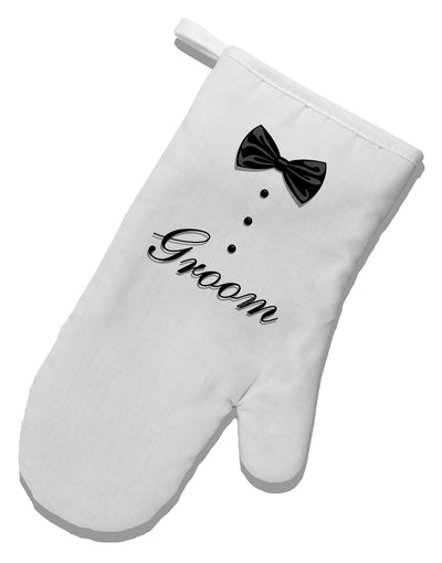 TooLoud Tuxedo - Groom White Printed Fabric Oven Mitt-Oven Mitt-TooLoud-White-Davson Sales