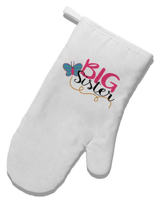 Big Sister White Printed Fabric Oven Mitt-Oven Mitt-TooLoud-White-Davson Sales