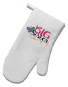 Big Sister White Printed Fabric Oven Mitt-Oven Mitt-TooLoud-White-Davson Sales