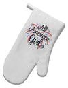 All American Girl - Fireworks and Heart White Printed Fabric Oven Mitt by TooLoud-Oven Mitt-TooLoud-White-Davson Sales