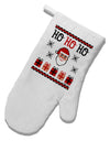 Ho Ho Ho Ugly Christmas Sweater White Printed Fabric Oven Mitt-Oven Mitt-TooLoud-White-Davson Sales