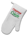 Begins With Christ Text White Printed Fabric Oven Mitt-Oven Mitt-TooLoud-White-Davson Sales