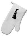 Delaware - United States Shape White Printed Fabric Oven Mitt-Oven Mitt-TooLoud-White-Davson Sales