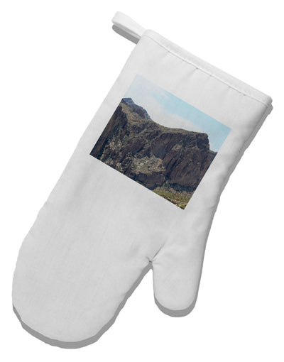 Arizona Saguaro Lake Mountains White Printed Fabric Oven Mitt-Oven Mitt-TooLoud-White-Davson Sales