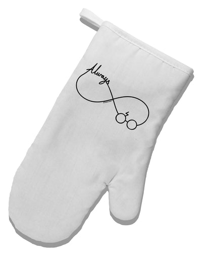 Always Infinity Symbol White Printed Fabric Oven Mitt-Oven Mitt-TooLoud-White-Davson Sales