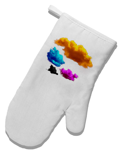 CMYK Clouds White Printed Fabric Oven Mitt-Oven Mitt-TooLoud-White-Davson Sales