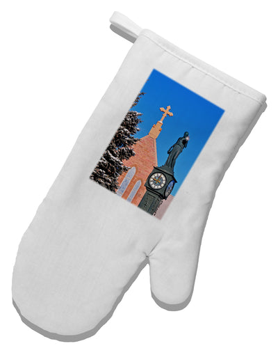 Manitou Springs Colorado White Printed Fabric Oven Mitt by TooLoud-Oven Mitt-TooLoud-White-Davson Sales