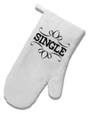 Single White Printed Fabric Oven Mitt by TooLoud-TooLoud-White-Davson Sales