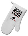 High Five In The Face White Printed Fabric Oven Mitt-Oven Mitt-TooLoud-White-Davson Sales