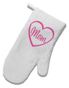 Mom Heart Design - Pink White Printed Fabric Oven Mitt by TooLoud-Oven Mitt-TooLoud-White-Davson Sales