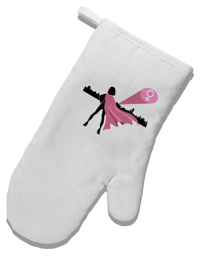 Girl Power Women's Empowerment White Printed Fabric Oven Mitt by TooLoud-Oven Mitt-TooLoud-White-Davson Sales