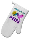 Hangin With My Peeps White Printed Fabric Oven Mitt-Oven Mitt-TooLoud-White-Davson Sales