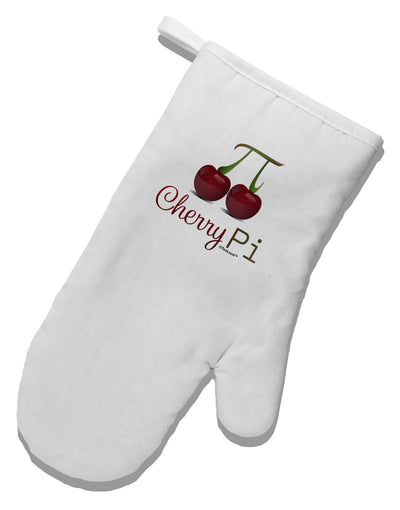 Cherry Pi White Printed Fabric Oven Mitt-Oven Mitt-TooLoud-White-Davson Sales