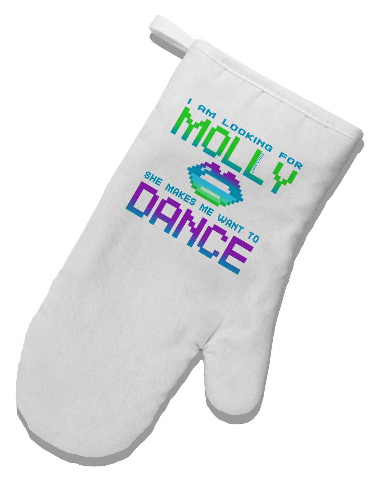 Looking For Molly White Printed Fabric Oven Mitt-Oven Mitt-TooLoud-White-Davson Sales