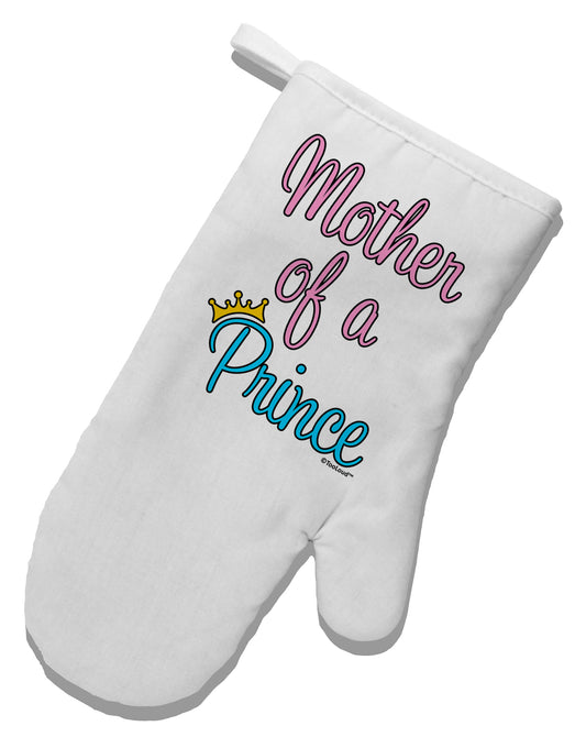 Mother of a Prince - Matching Mom and Son Design White Printed Fabric Oven Mitt by TooLoud-Oven Mitt-TooLoud-White-Davson Sales