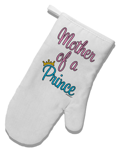 Mother of a Prince - Matching Mom and Son Design White Printed Fabric Oven Mitt by TooLoud-Oven Mitt-TooLoud-White-Davson Sales