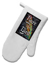 Rare Bird - Colorful Feather White Printed Fabric Oven Mitt-Oven Mitt-TooLoud-White-Davson Sales