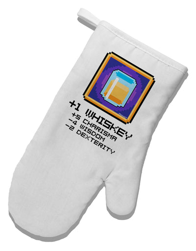 Pixel Whiskey Item White Printed Fabric Oven Mitt-Oven Mitt-TooLoud-White-Davson Sales