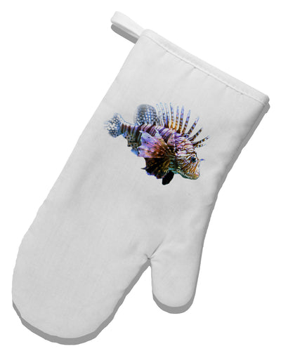 Lionfish White Printed Fabric Oven Mitt-Oven Mitt-TooLoud-White-Davson Sales