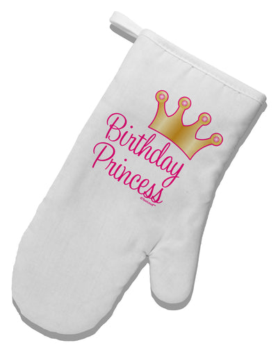 Birthday Princess - Tiara White Printed Fabric Oven Mitt by TooLoud-Oven Mitt-TooLoud-White-Davson Sales