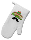 Hombre Sombrero White Printed Fabric Oven Mitt by TooLoud-Oven Mitt-TooLoud-White-Davson Sales