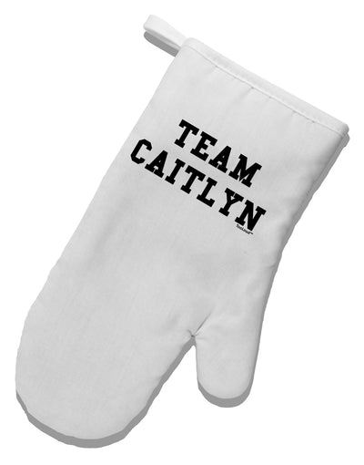 Team Caitlyn White Printed Fabric Oven Mitt-Oven Mitt-TooLoud-White-Davson Sales