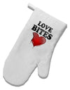 Love Bites White Printed Fabric Oven Mitt-Oven Mitt-TooLoud-White-Davson Sales