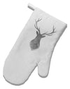 Majestic Stag Distressed White Printed Fabric Oven Mitt-Oven Mitt-TooLoud-White-Davson Sales