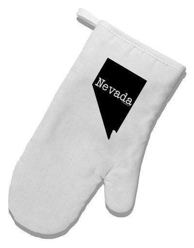 Nevada - United States Shape White Printed Fabric Oven Mitt by TooLoud-Oven Mitt-TooLoud-White-Davson Sales