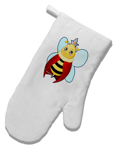 Queen Bee Mothers Day White Printed Fabric Oven Mitt by TooLoud-Oven Mitt-TooLoud-White-Davson Sales