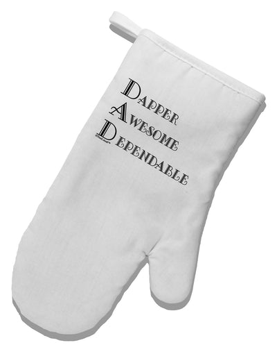 DAD - Acronym White Printed Fabric Oven Mitt by TooLoud-Oven Mitt-TooLoud-White-Davson Sales