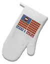 American Bacon Flag - Stars and Strips White Printed Fabric Oven Mitt-Oven Mitt-TooLoud-White-Davson Sales