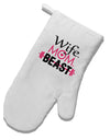 TooLoud Wife Mom Beast White Printed Fabric Oven Mitt-Oven Mitt-TooLoud-White-Davson Sales