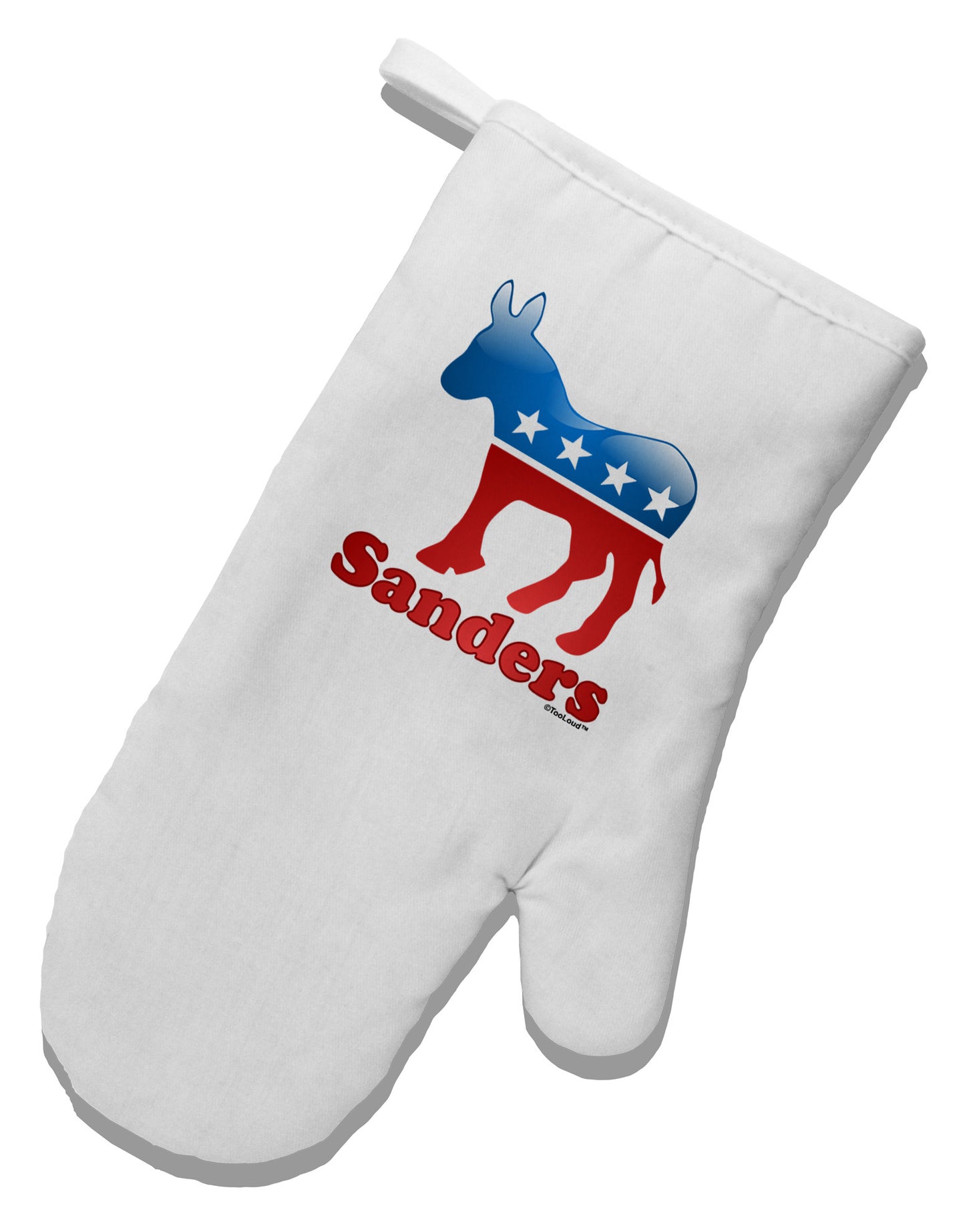 Sanders Bubble Symbol White Printed Fabric Oven Mitt-Oven Mitt-TooLoud-White-Davson Sales